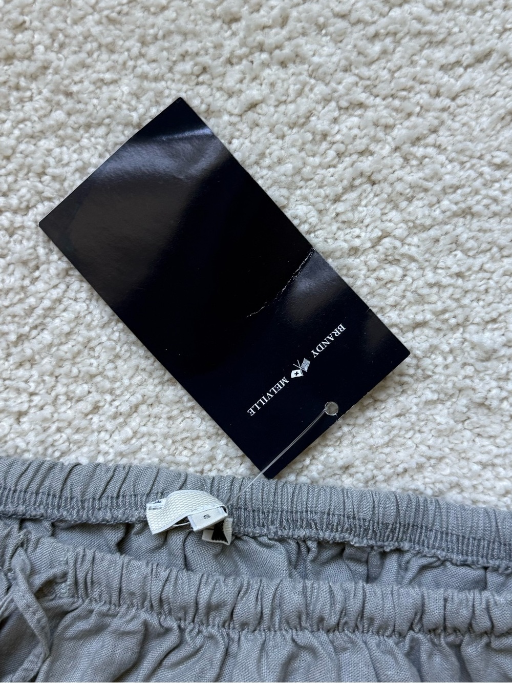 Brandy Melville Casual Elastic-Waist Ruffle Hem Skirt - Gray - Picture 3 of 3